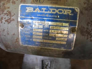 LOT TO INCLUDE: (1) BALDOR GRINDER/BUFFER, CAT# 8107W, 3/4 HP, 1 PHASE, 115/230 V, 4.8/2.4 A, 3600 RPM, (1) BALDOR GRINDER/BUFFER, CAT #862RE, 3/4 HP, 1 PHASE, 115/230 V, 4.8/2.4 A, 3600 RPM. LOADING & HANDLING FEE $15-4068
